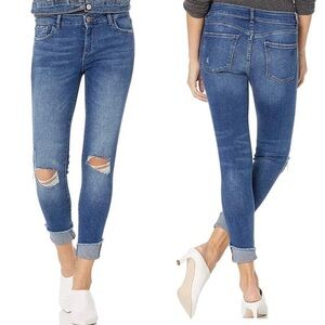 DL1961 Florence Instasculpt Cropped  Skinny Jeans in HARBOR